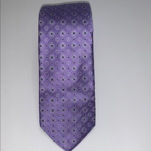 Michael Kors Purple Silk Geometric Tie